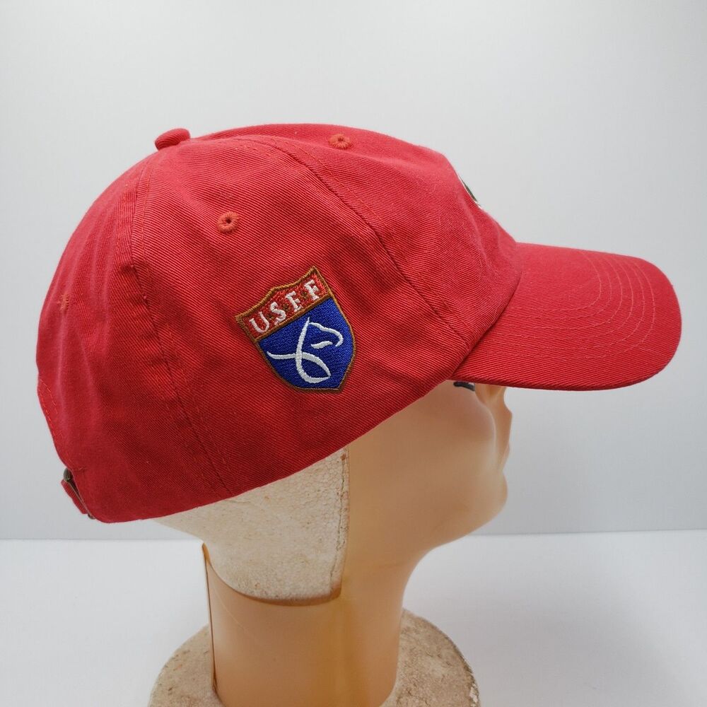 Land Rover Baseball Cap Hat Red One Size Adjustable Strap Embroidered 2016 USEF - Picture 3 of 9